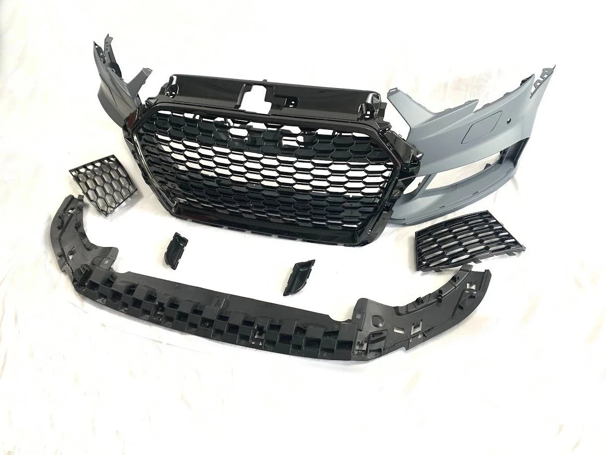FRONT BUMPER RS3 STYLE CONVERSION FOR AUDI A3 HATCHBACK SPORTSBACK 8V 2016-2020