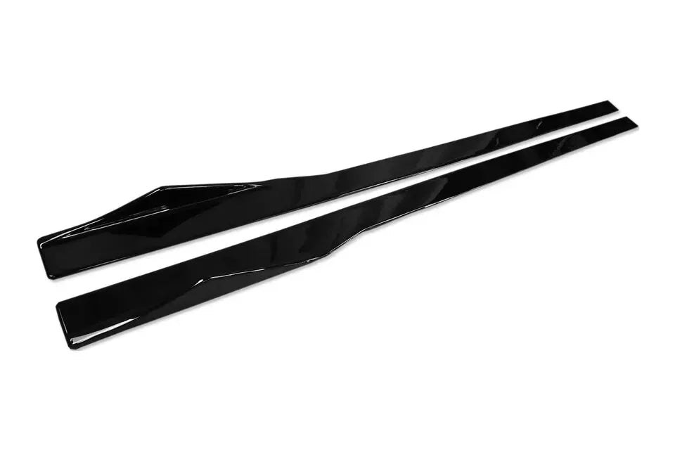 SIDE SKIRTS EXTENSION BLADES GLOSS BLACK FOR BMW 8 SERIES G16 GRAN COUPE 2018+