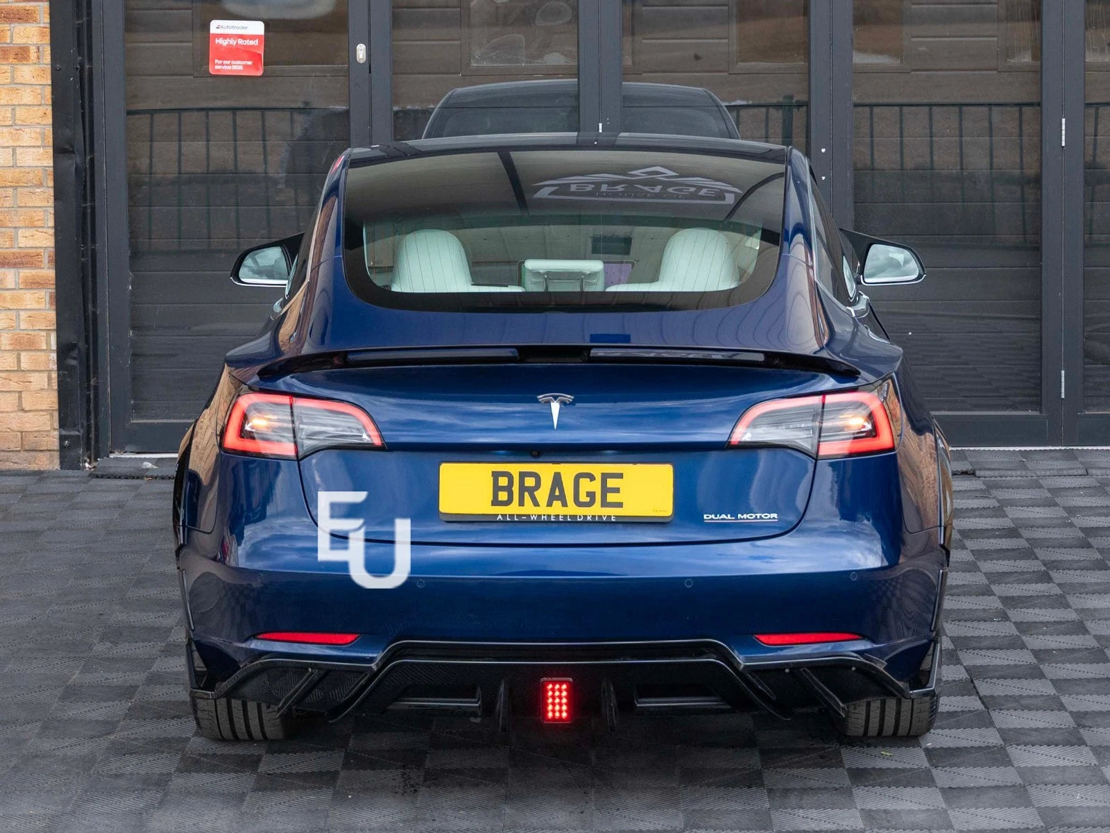 BRAGE DESIGN WIDE BODY AERO BODY KIT WHEEL ARCH FRONT SPLITTER FOR TESLA MODEL 3