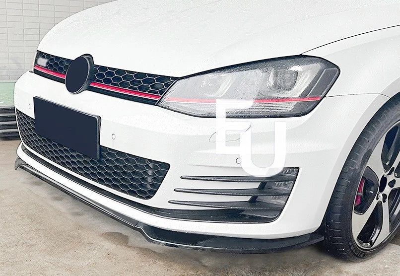 FOR VW Golf MK7 MK7.5 R GTD GTI TSI TDI FRONT SPLITTER SPOILER LIP GLOSS 13-20