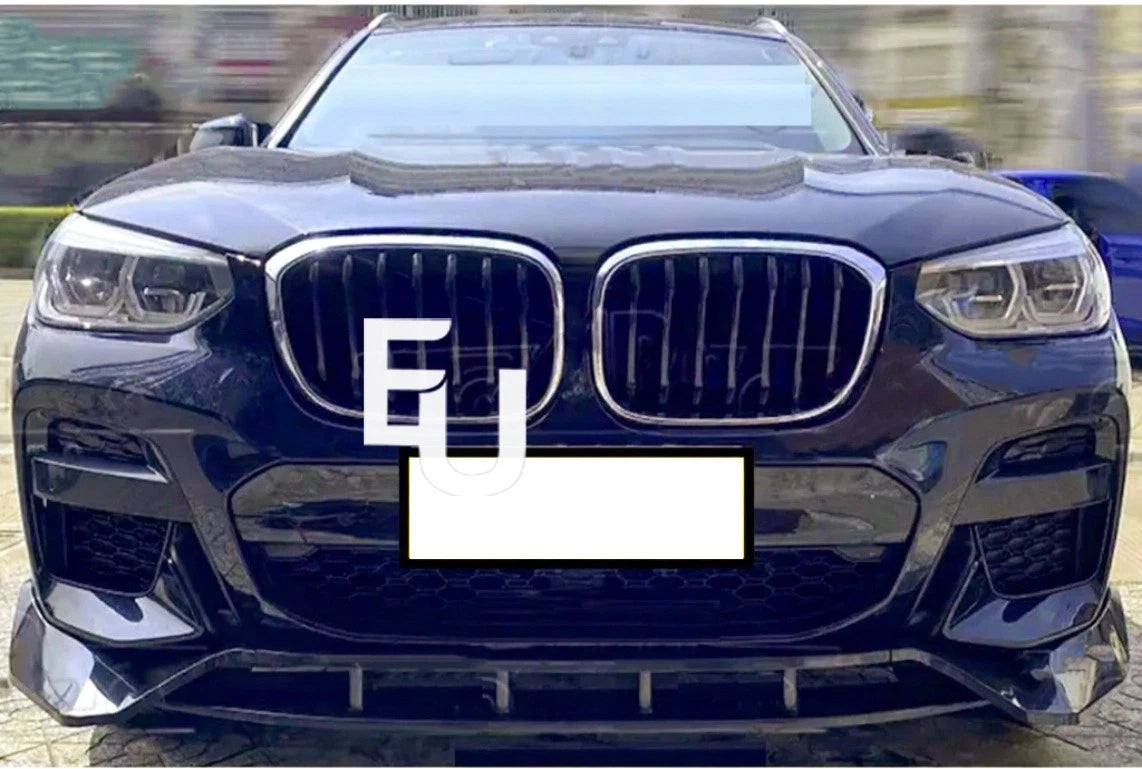 FOR BMW X3 G01 X4 G02 M SPORT FRONT BUMPER SPLITTER LIP GLOSS BLACK 2018-2021