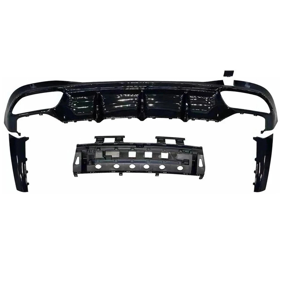 FOR MERCEDES BENZ S CLASS W223 S63 AMG REAR DIFFUSER WITH EXHAUST PIPE GLOSS 21+