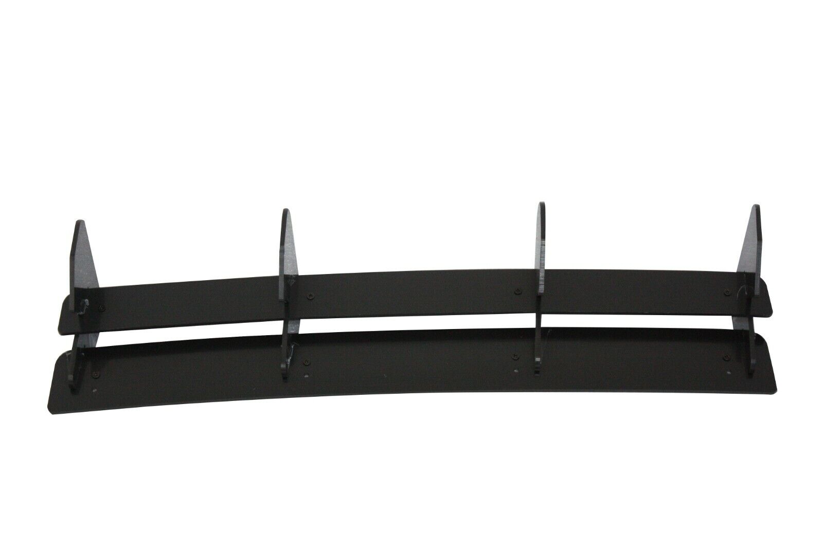 FOR FORD FOCUS REAR BUMPER DIFFUSER LIP ADDON WITH RIBS FINS GLOSS BLACK 19+