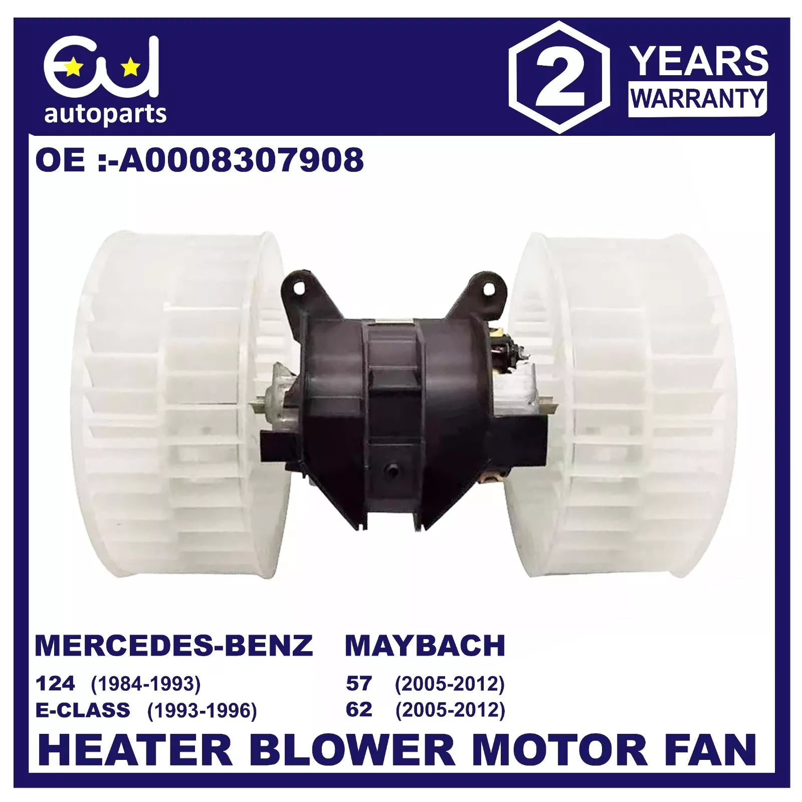 HEATER BLOWER MOTOR FAN FOR MERCEDES E CLASS W124 C124 A124 85-95 8EW009159101