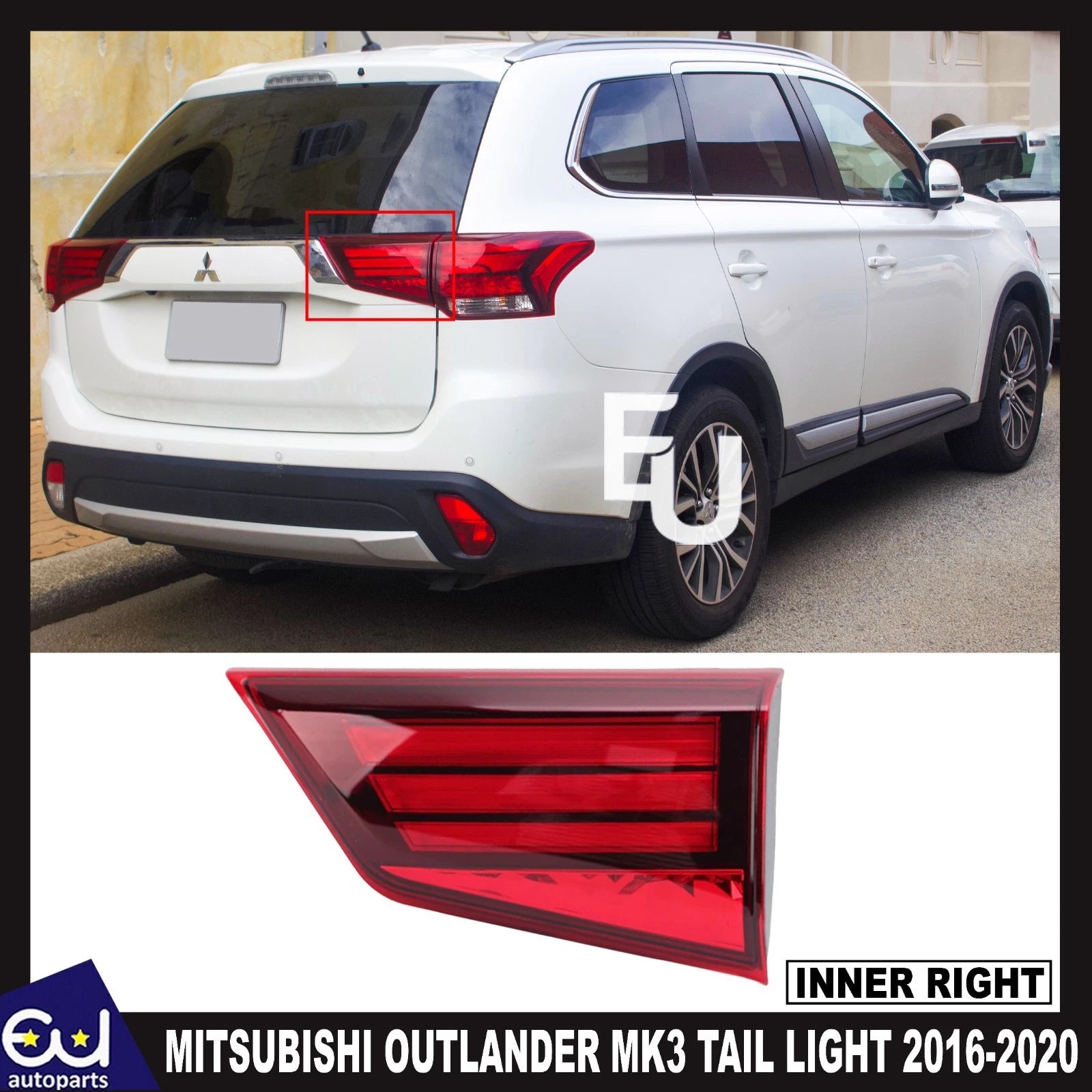 RIGHT DRIVER INNER REAR TAIL LIGHT LAMP FOR MITSUBISHI OUTLANDER MK3 2016-2020