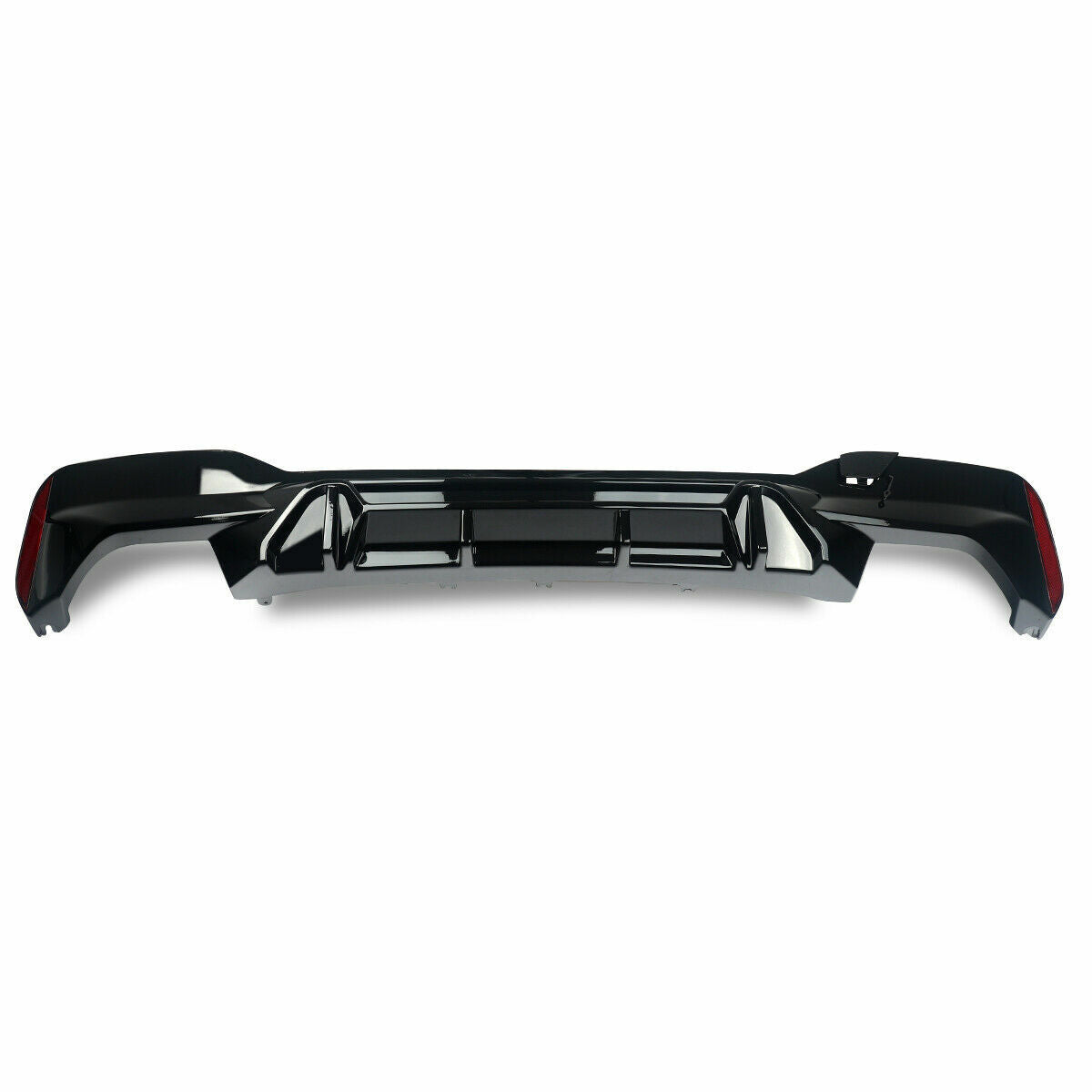 FOR BMW 5 SERIES G30 G31 M PERFORMANCE M5 STYLE REAR BUMPER DIFFUSER GLOSS BLACK