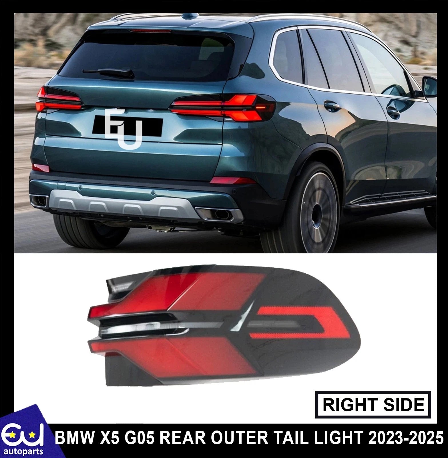 RIGHT DRIVER SIDE LED REAR OUTER TAIL LIGHT BRAKE LAMP FOR BMW X5 G05 2023-2025