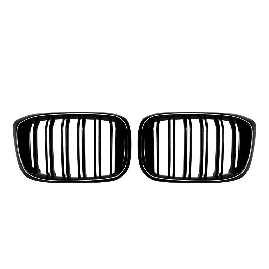 FOR BMW X3 G01 X3M G02 X4 GLOSS BLACK FRONT KIDNEY DUAL LED GRILLE GRILL 18-2022