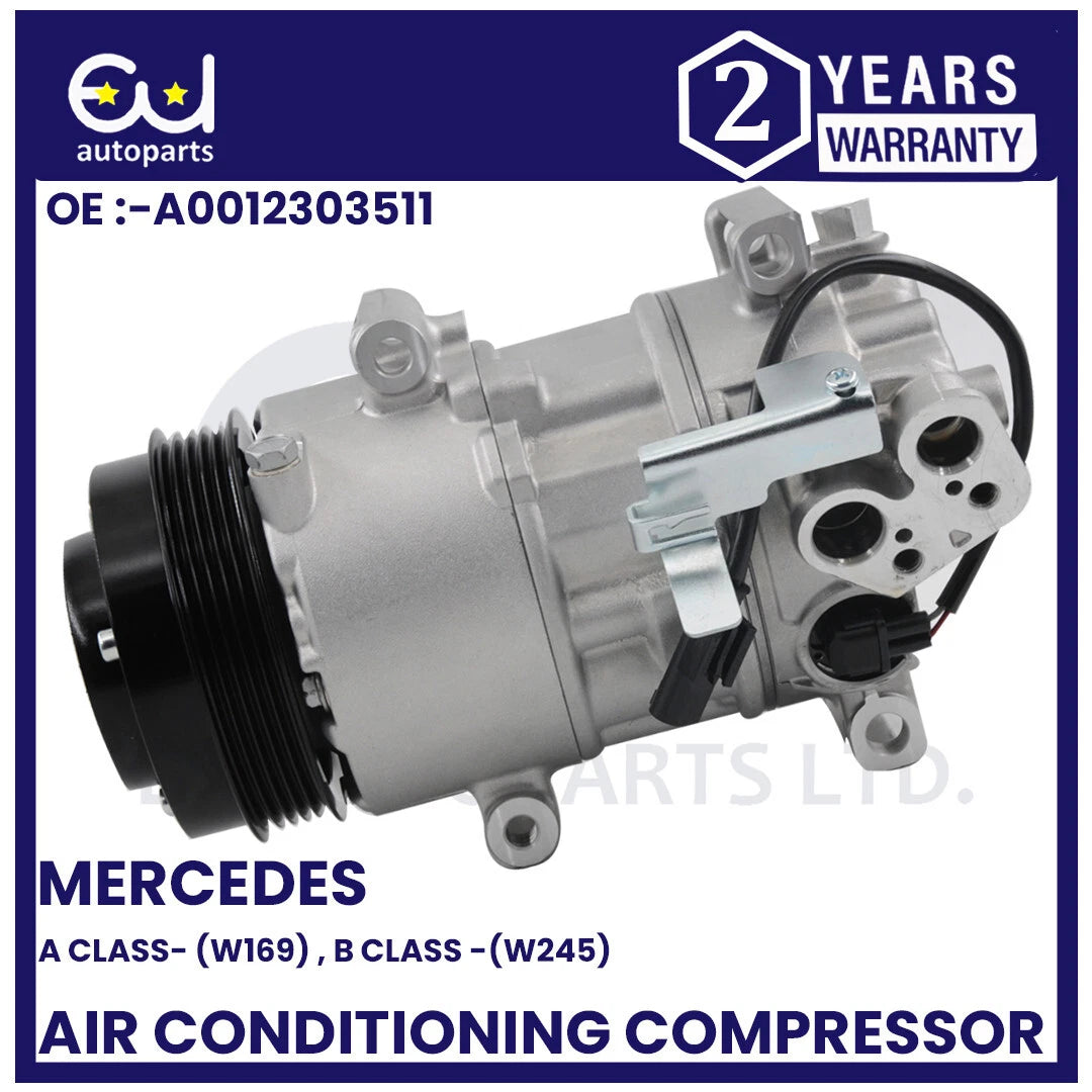 AIR CON AC COMPRESSOR PUMP FOR MERCEDES A-CLASS W169 B-CLASS W245 PETROL ENGINES