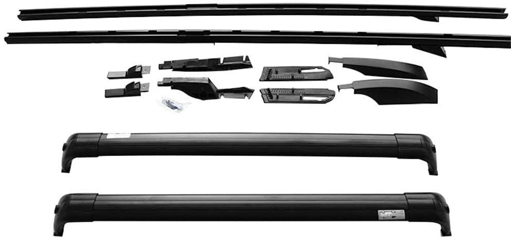 FOR LAND ROVER DISCOVERY 3 & 4 FULL BLACK RACK ROOF RAILS CROSS BARS ANTI THEFT