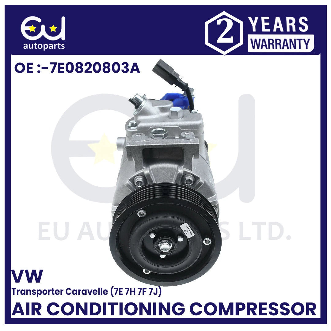A/C COMPRESSOR FOR VW TRANSPORTER CARAVELLE MULTIVAN 09-19 2.0 TDI 7E0820803A