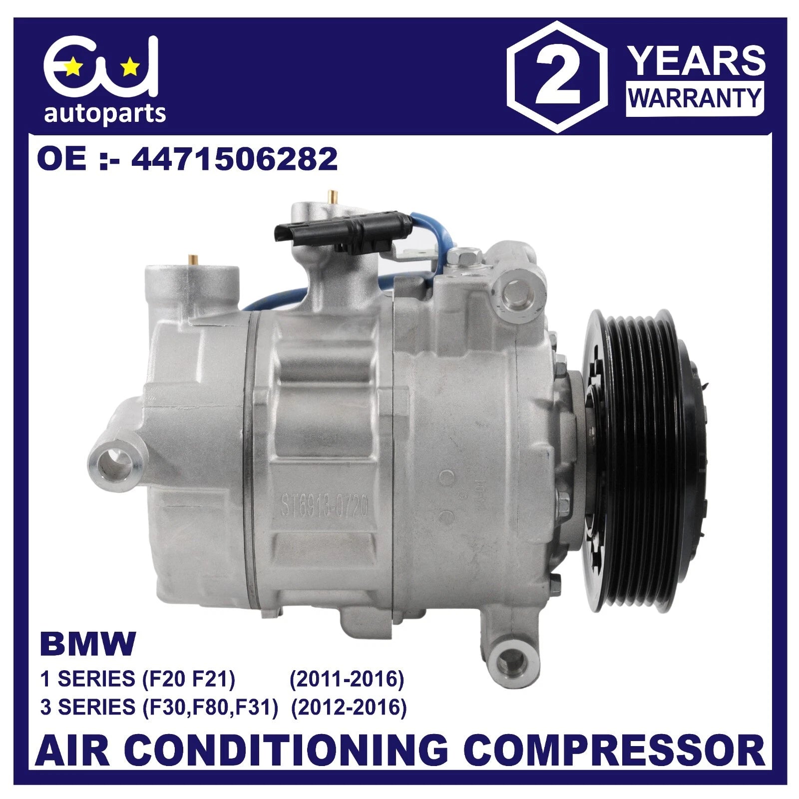 AIR CON AC COMPRESSOR PUMP FOR BMW 1 3 SERIES F20 F21 F30 F80 F31 64529222308