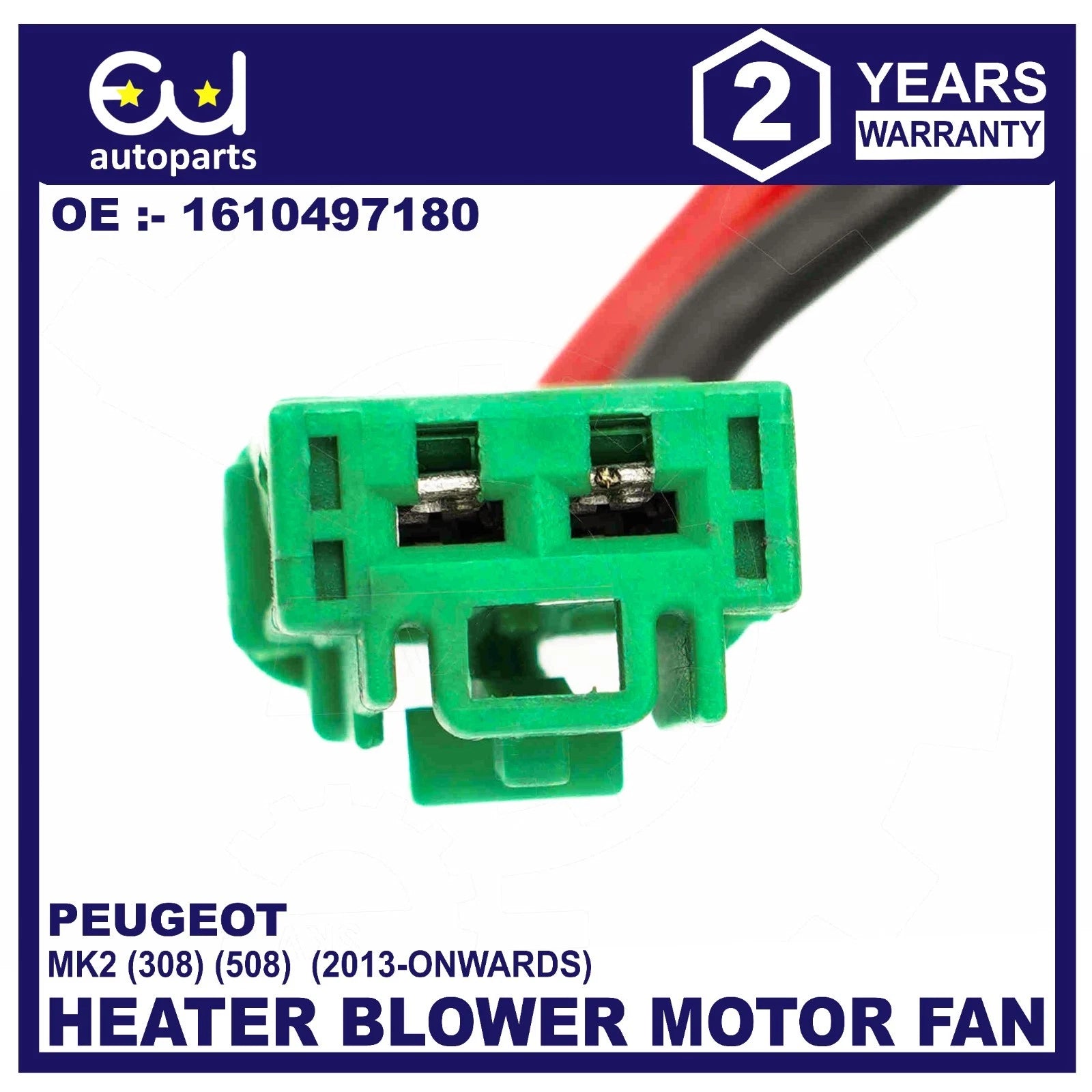 HEATER BLOWER MOTOR FAN FOR PEUGEOT 308 Mk2 1.6 1.2 1610497180 2013 - ONWARDS