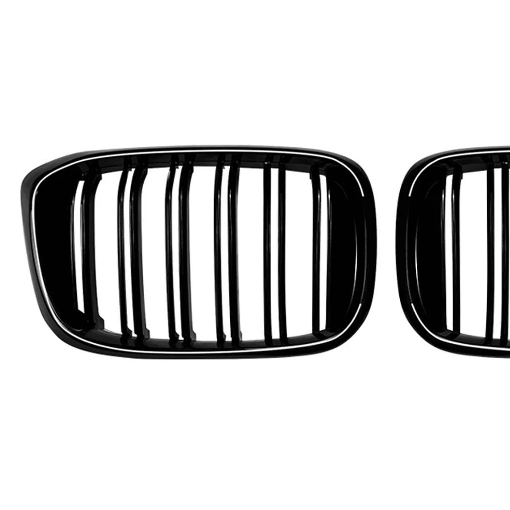 FOR BMW X3 G01 X3M G02 X4 GLOSS BLACK FRONT KIDNEY DUAL LED GRILLE GRILL 18-2022