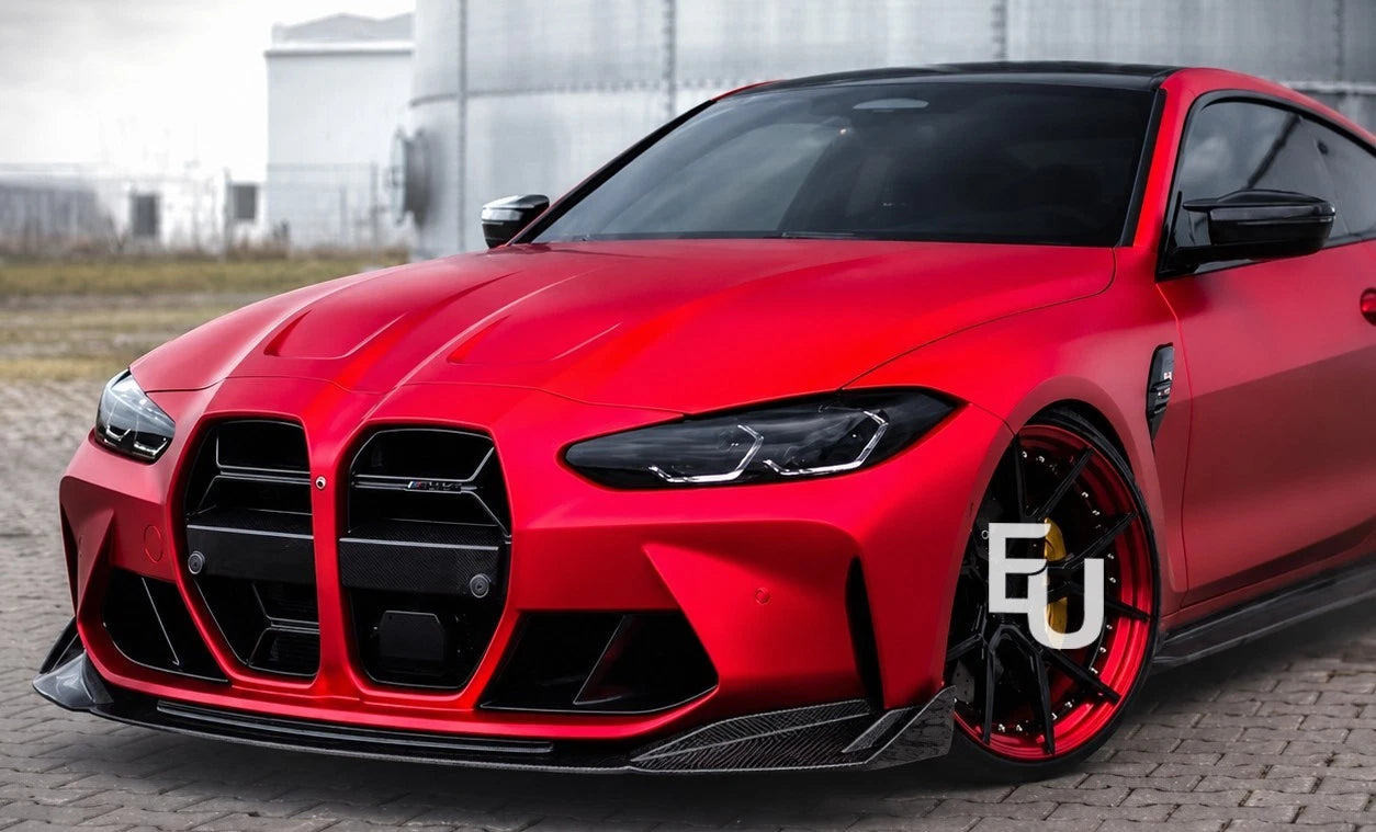 FOR BMW M3 M4 G80 G82 G83 FRONT SPLITTER SPOILER LIP BODY KIT CARBON LOOK 2020+