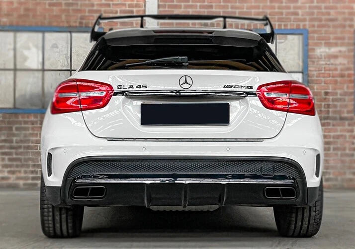 FOR MERCEDES GLA CLASS X156 AMG GLA45 ED1 LOOK REAR DIFFUSER TAILPIPES 2013-2018