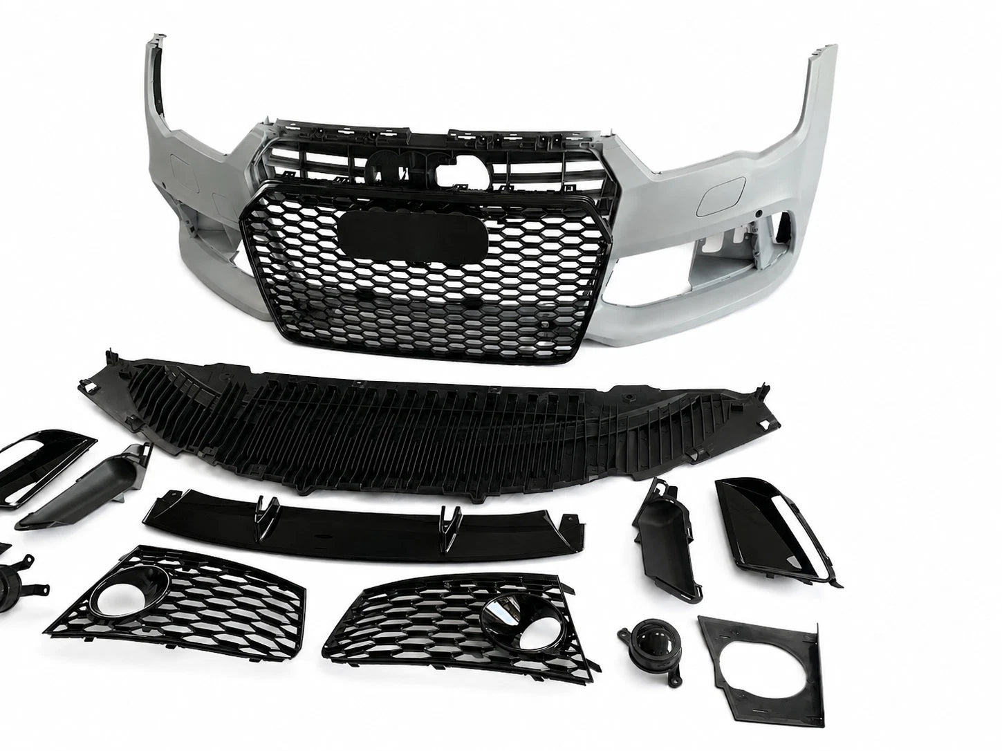 RS7 LOOK FRONT BUMPER CONVERSION KIT FOR AUDI A7 S7 C7.5 15-18 GRILLE W/SPLITTER