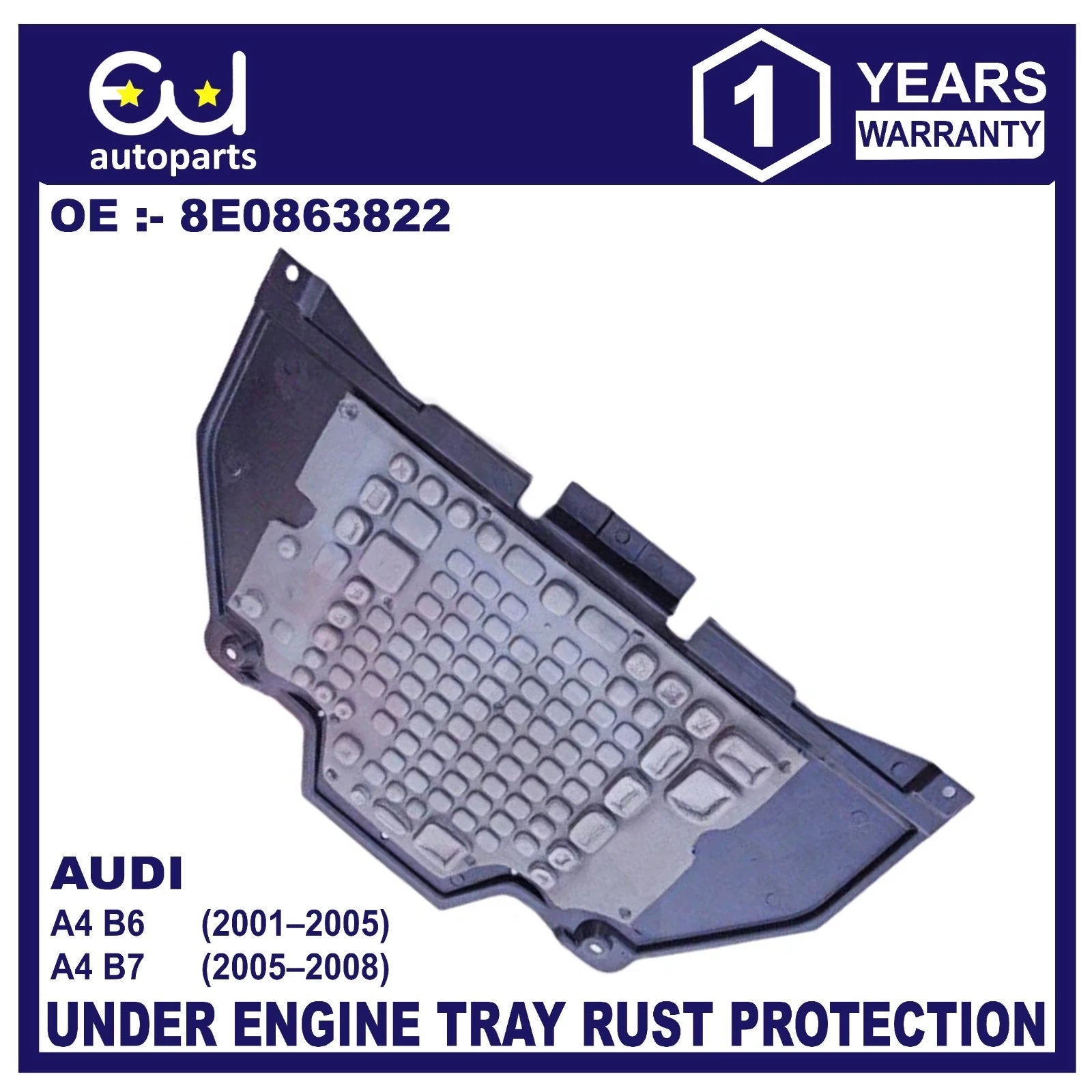 FOR AUDI A4 B6 B7 2001-2008 NEW GEAR BOX COVER UNDER ENGINE TRAY RUST PROTECTION