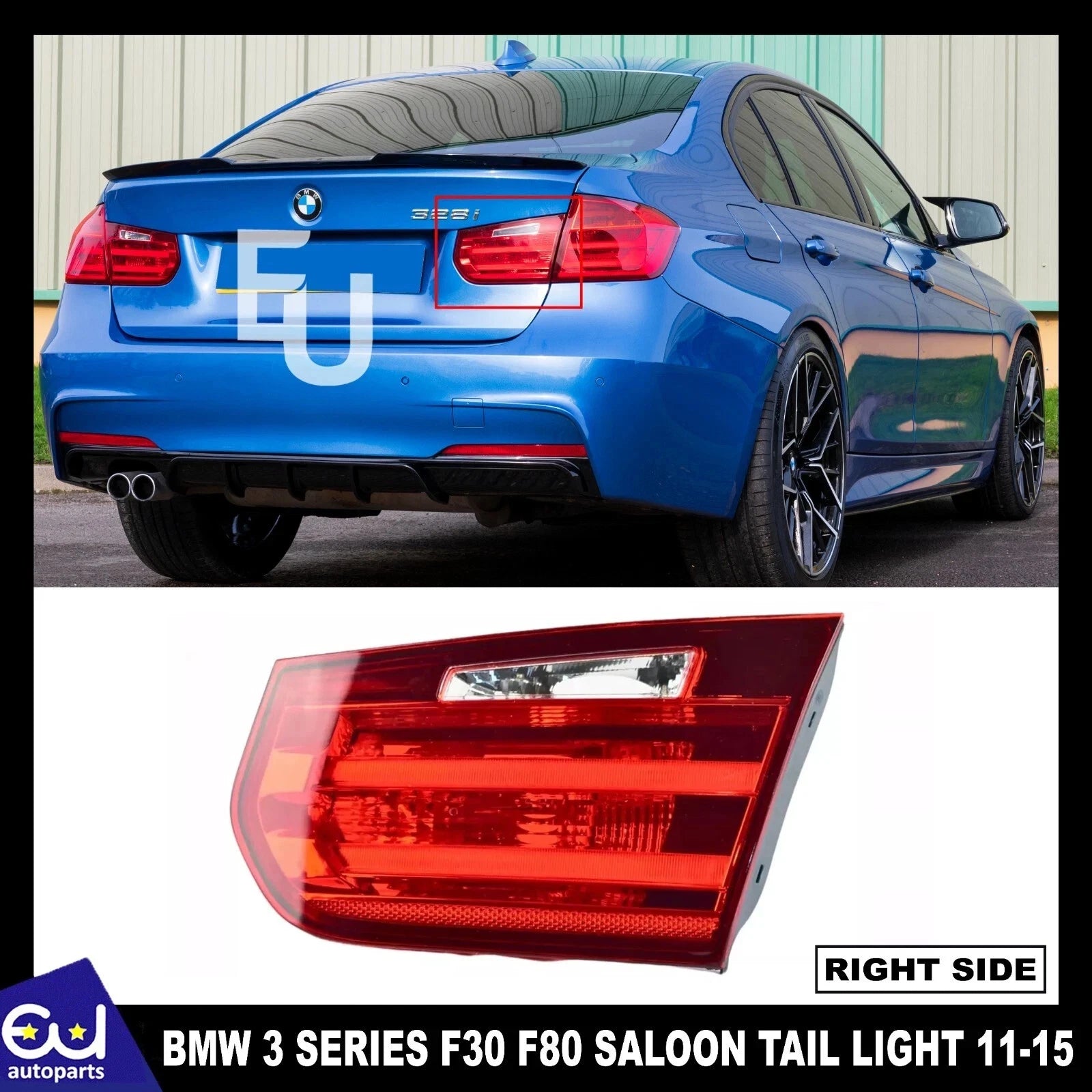 RIGHT REAR INNER TAIL LIGHT LAMP FOR BMW 3 SERIES F30 F80 SALOON PRE FACELIFT