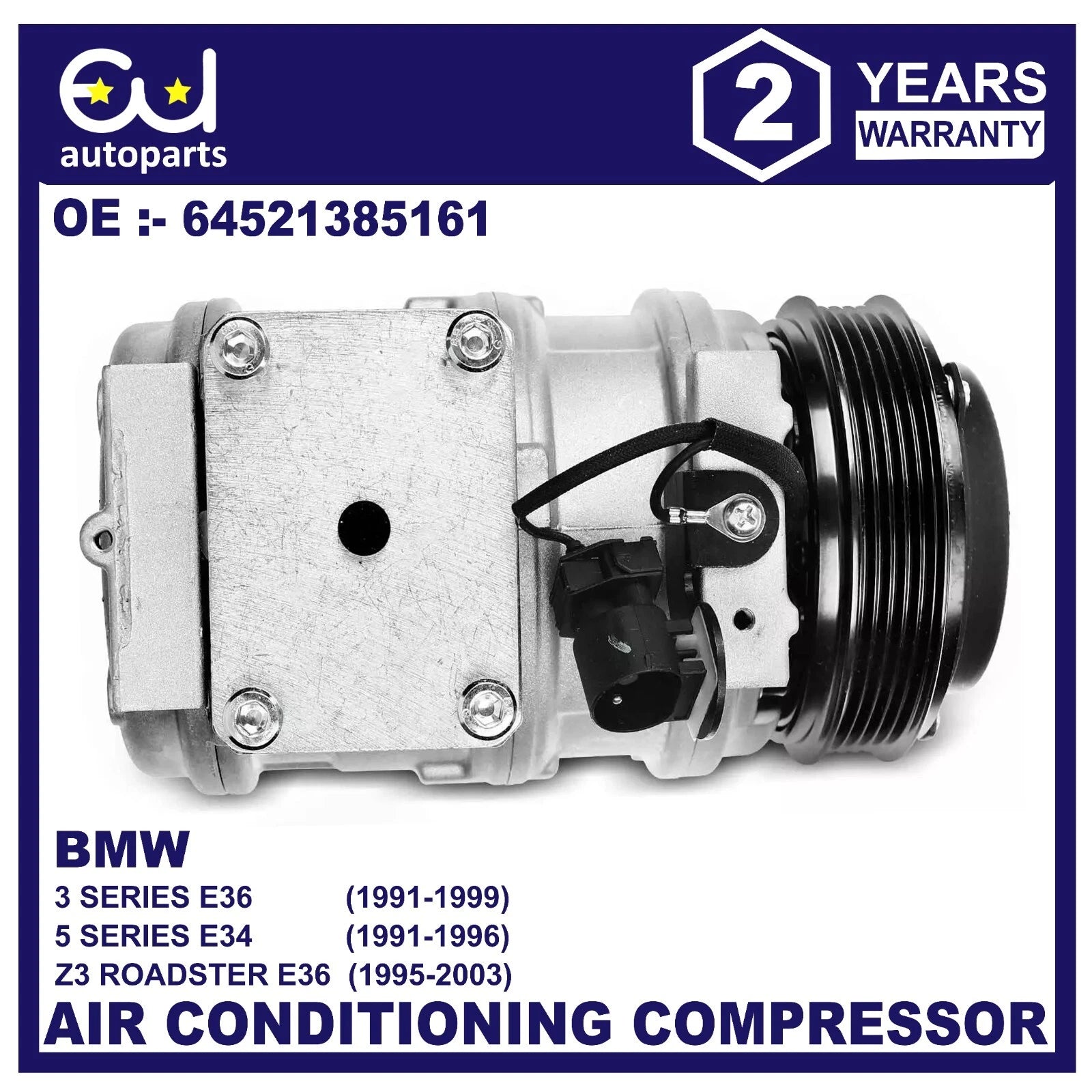 AIR CONDITIONING COMPRESSOR FOR BMW 3 SERIES Z3 E36 5 SERIES E34 64521385161 NEW