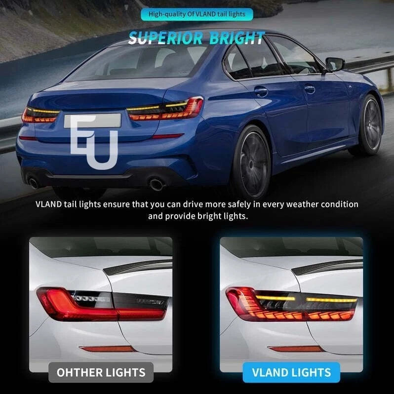 OLED GTS REAR TAIL LIGHT LIGHTS LAMP FOR BMW 3 SERIES G20 G80 W/ ANIMATION 2019+