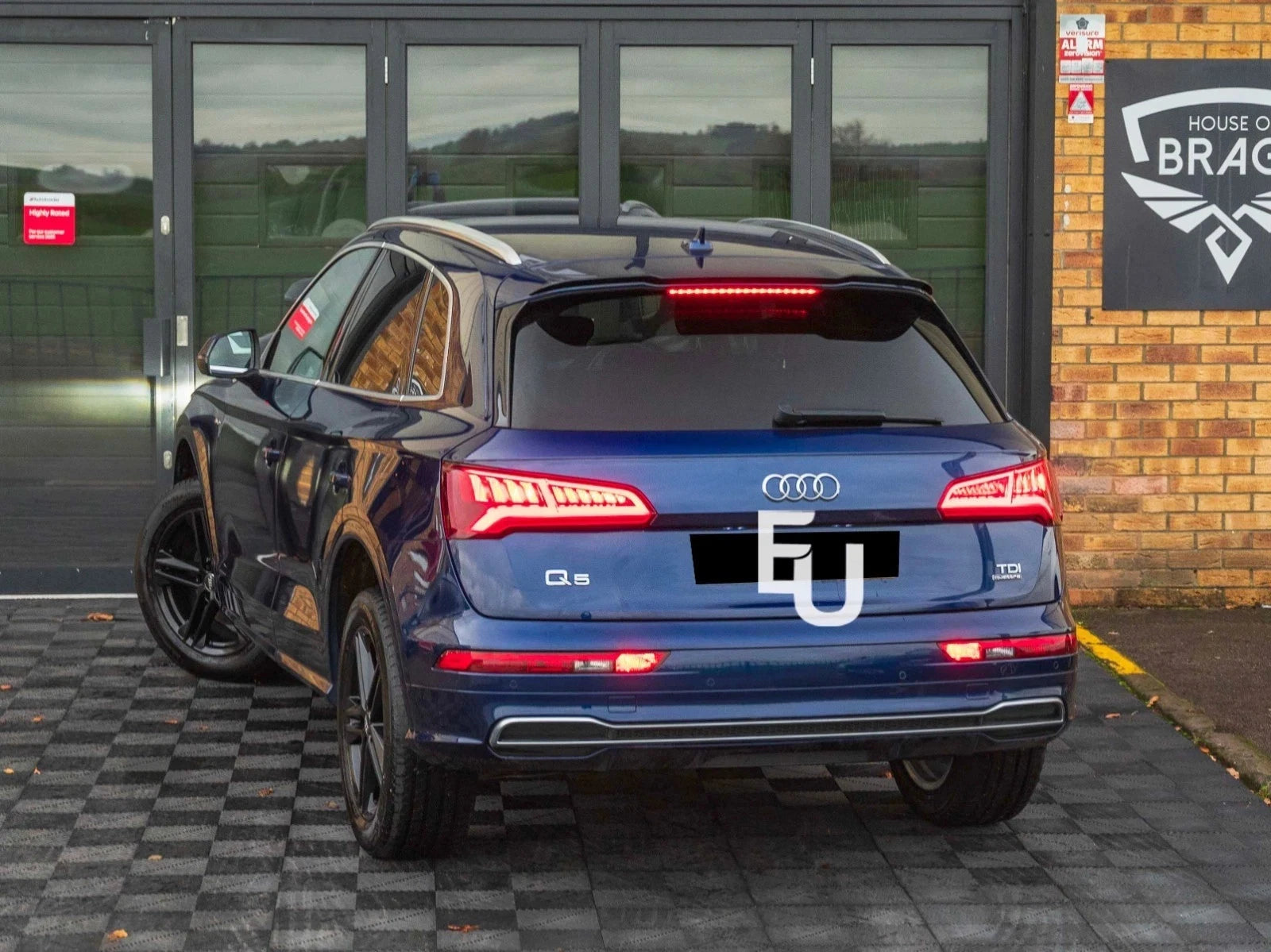 GLOSS BLACK REAR ROOF WING LIP SPOILER BODY KIT FOR AUDI Q5 FY MK3 2017-2020