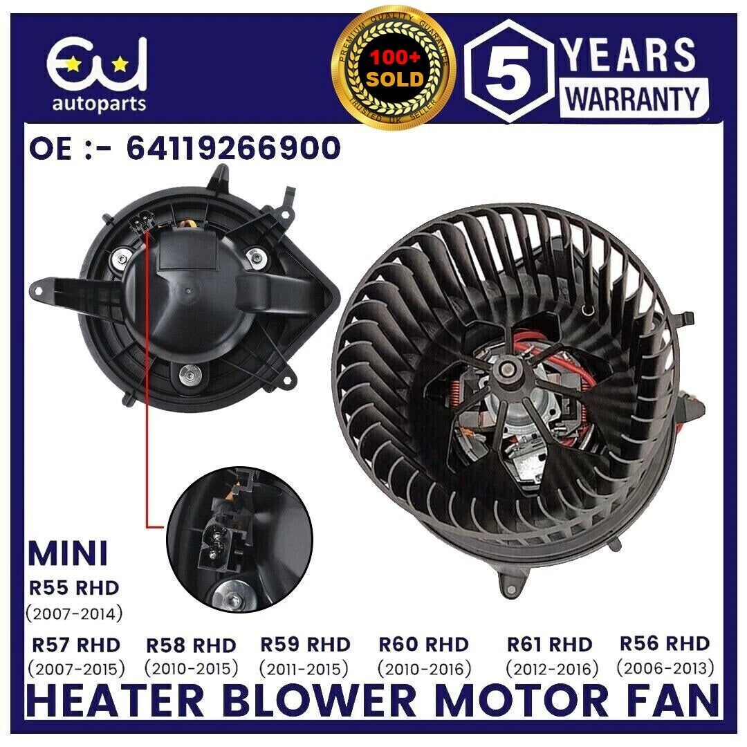 HEATER BLOWER MOTOR FAN FOR MINI R55 R56 R57 R58 R59 R60 R61 64119266900 RHD