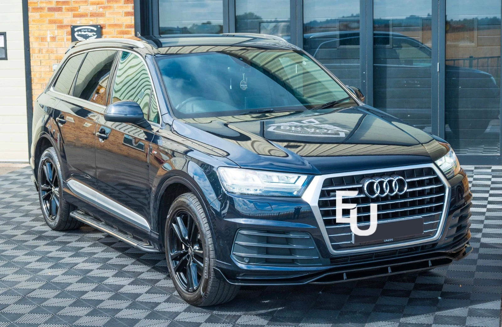 FOR AUDI Q7 SQ7 S LINE 4M FRONT BUMPER SPLITTER LIP GLOSS BLACK FACELIFT 2020+