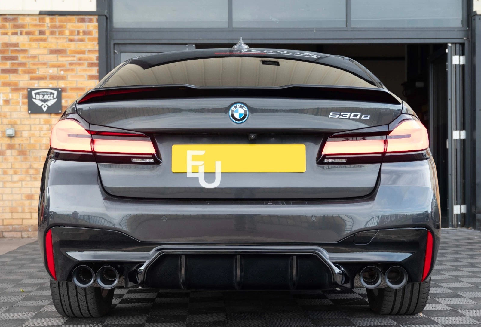 FOR BMW 5 SERIES G30 G31 REAR BUMPER DIFFUSER M5 STYLE M SPORT TAIL PIPE 2017-20