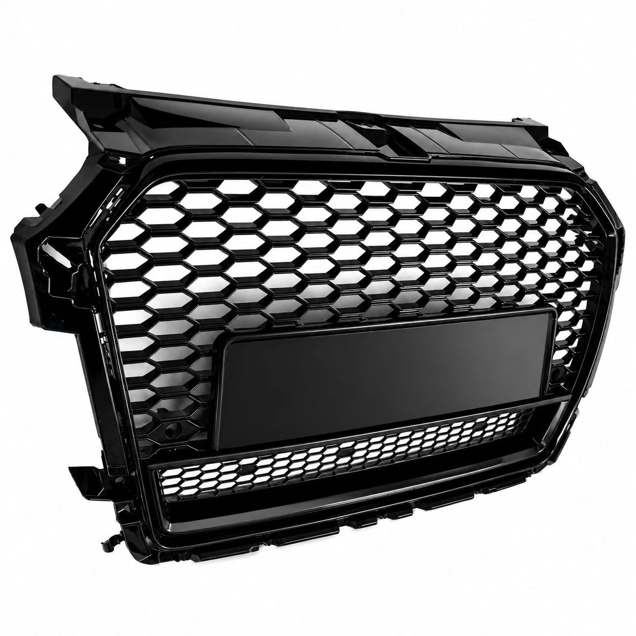 FOR AUDI A1 S1 8X FACELIFT 2015–2018 FRONT GRILLE RS1 STYLE GLOSS BLACK ABS