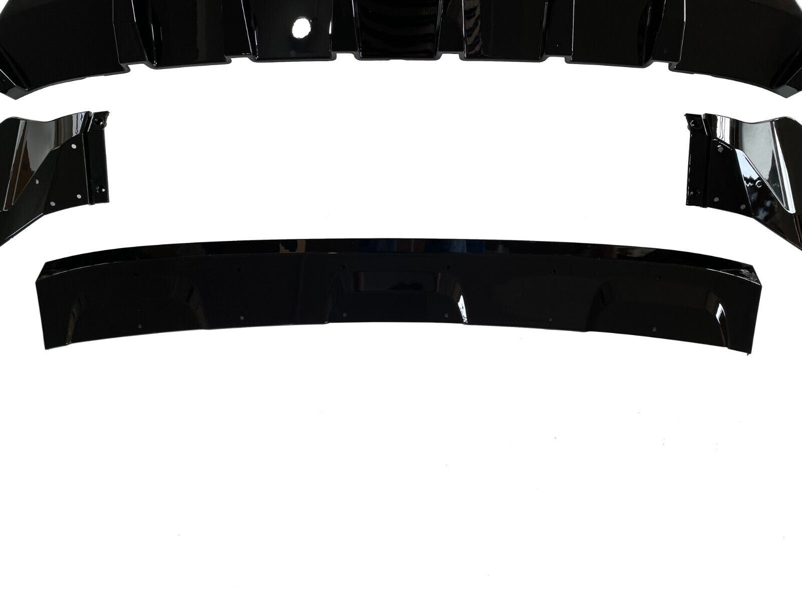 FOR AUDI Q8 S LINE FRONT BUMPER SPLITTER LIP SPOILER GLOSS BLACK 2018 ONWARDS