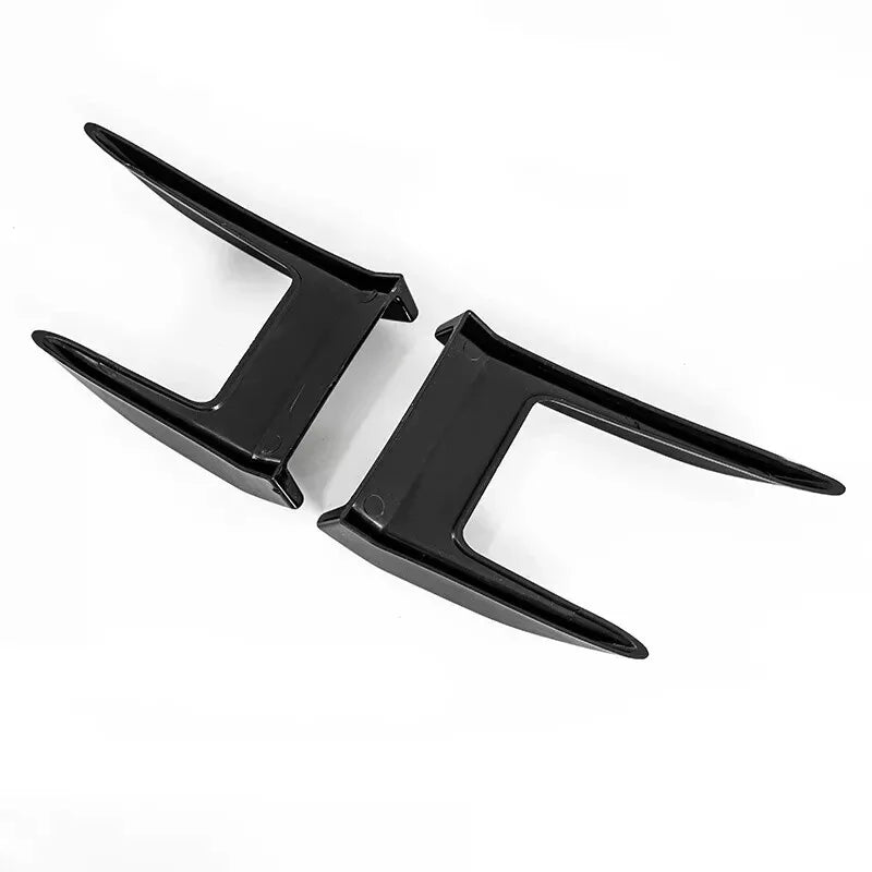 FOR BMW 1 SERIES F40 M135i MP STYLE CANARD AERO SIDE BLADES FLICKS GLOSS BLACK 19+