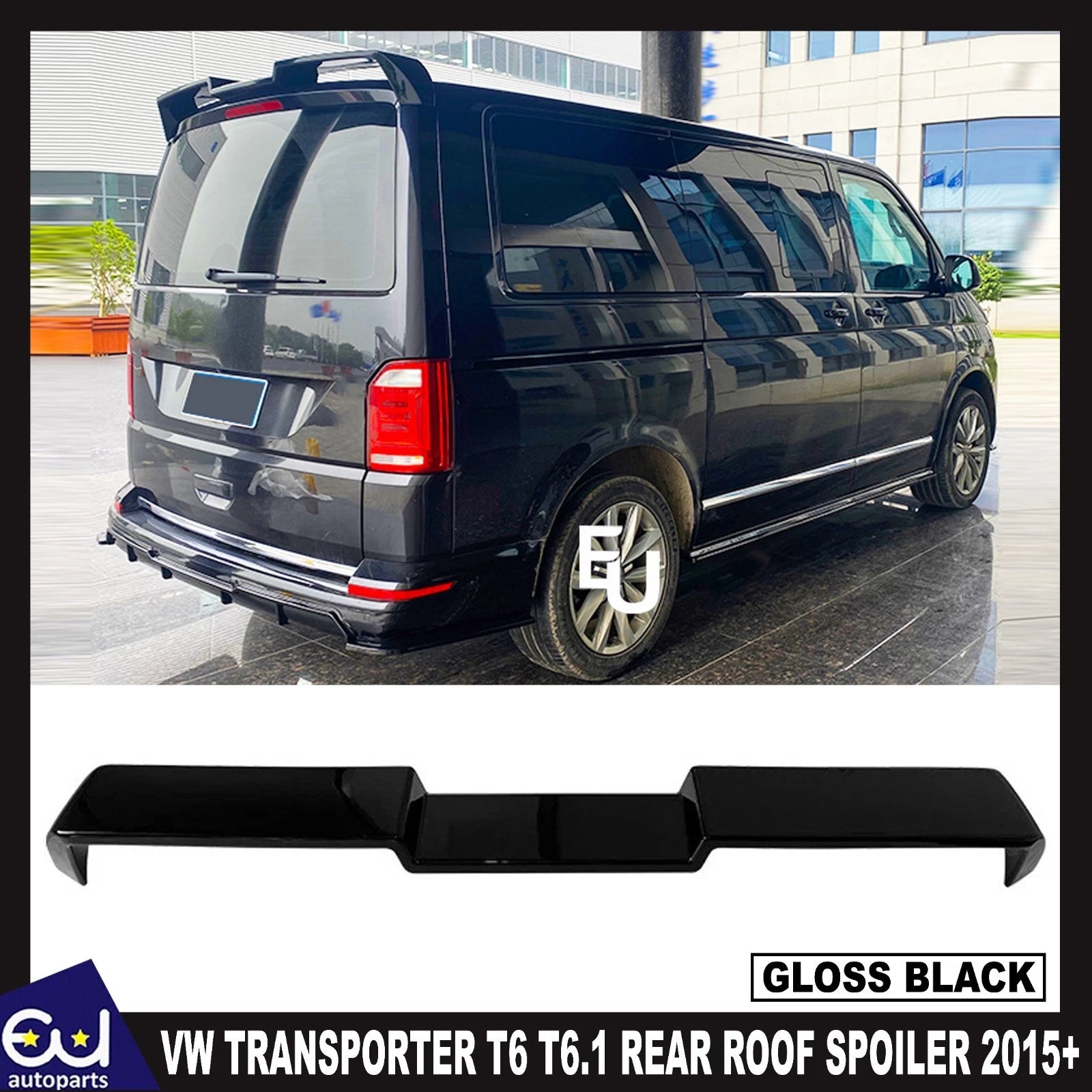 FOR VW TRANSPORTER T6 T6.1 REAR TAILGATE ROOF SPOILER WING OETTINGER GLOSS 2015+