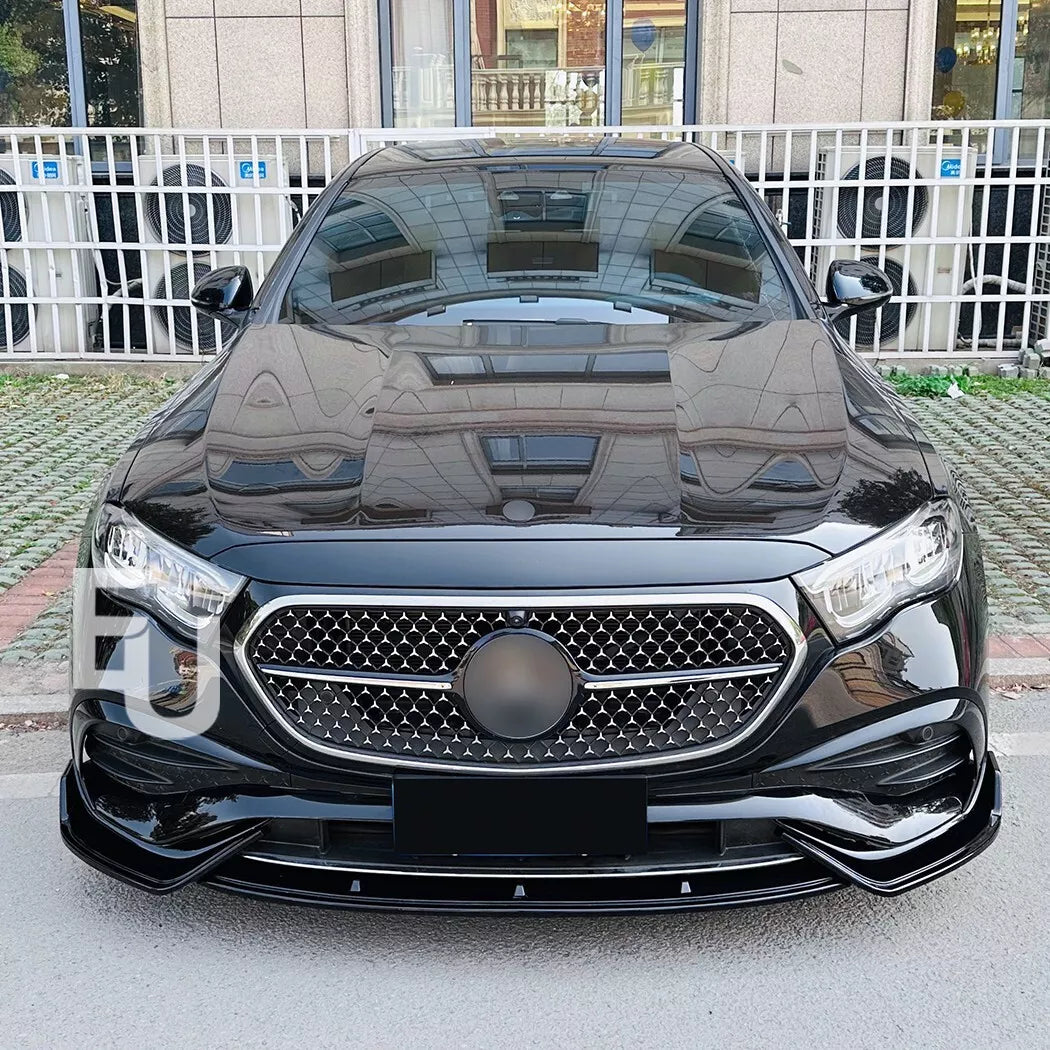 FOR MERCEDES E CLASS W214 AMG LINE 2023+ FRONT SPLITTER LIP BUMPER SPOILER GLOSS