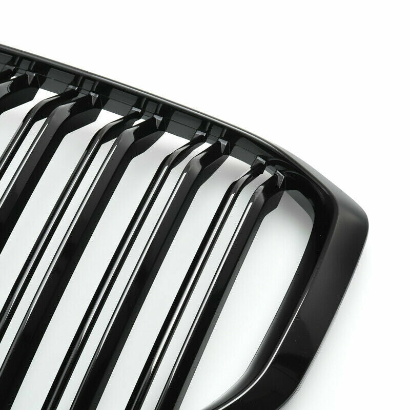 FOR BMW X5 G05 GLOSS BLACK TWIN DUAL SLAT KIDNEY GRILL GRILLE 2018 ONWARDS MODEL