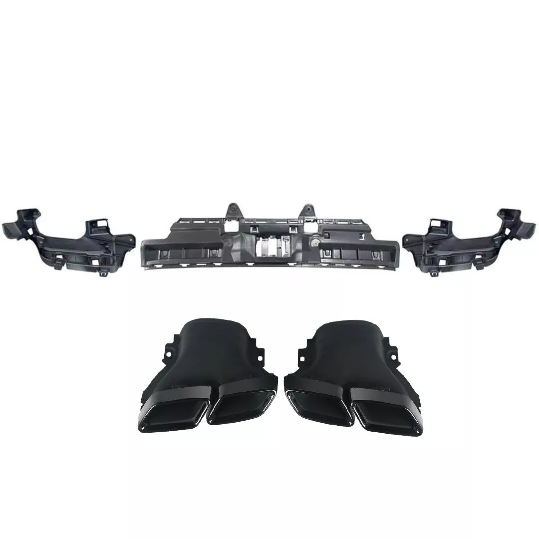 FOR MERCEDES GLC C253 COUPE AMG GLC63 STYLE REAR DIFFUSER & BLACK PIPES 2016+ UK