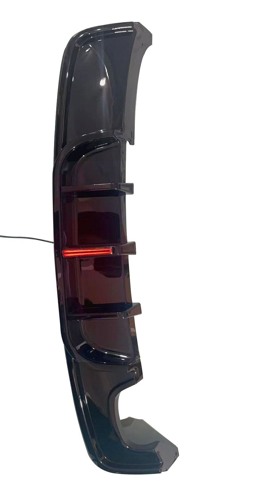 FOR BMW 1 SERIES E82 COUPE M SPORT REAR DIFFUSER GLOSS BLACK 07-13 WITH LED