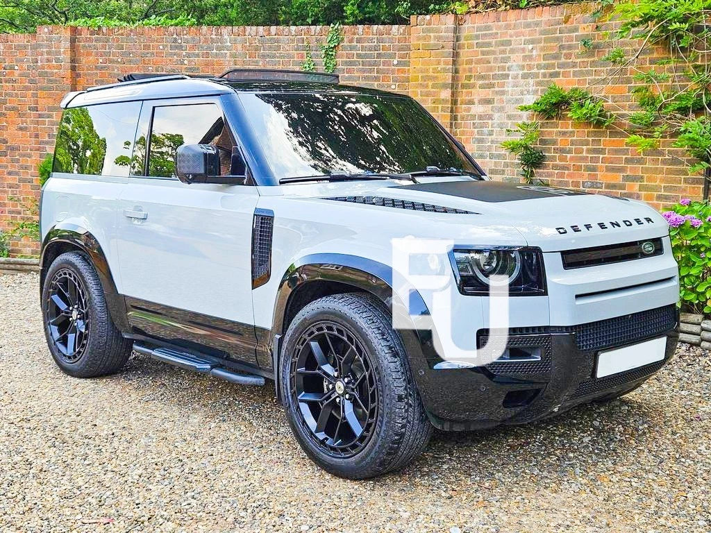 FOR LAND ROVER DEFENDER 90 L663 RUNNING BOARD SIDE STEPS BLACK EDITION 2020+