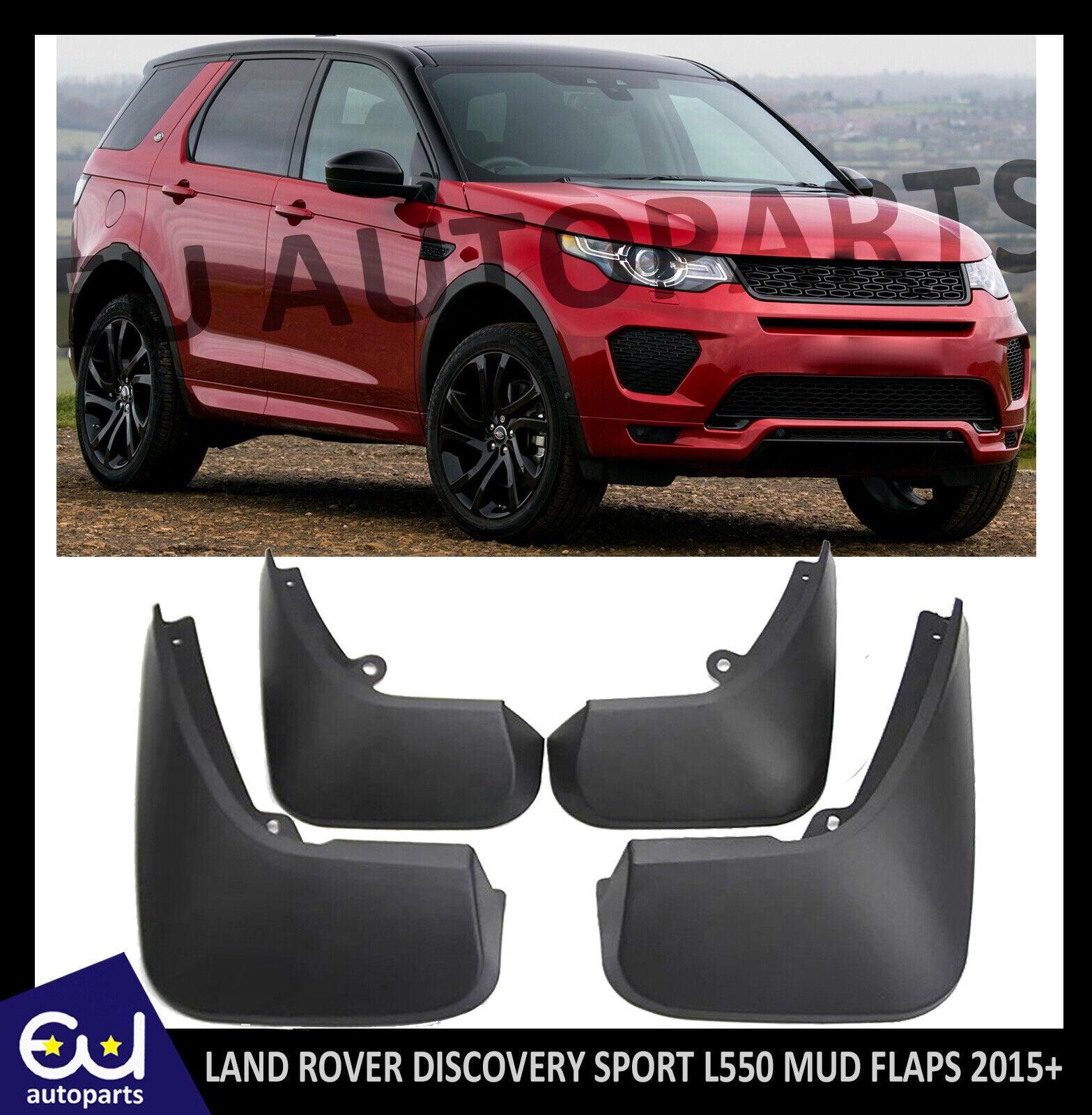 FOR LAND ROVER DISCOVERY SPORT L550 FRONT & REAR MUDFLAP SET MUD FLAPS