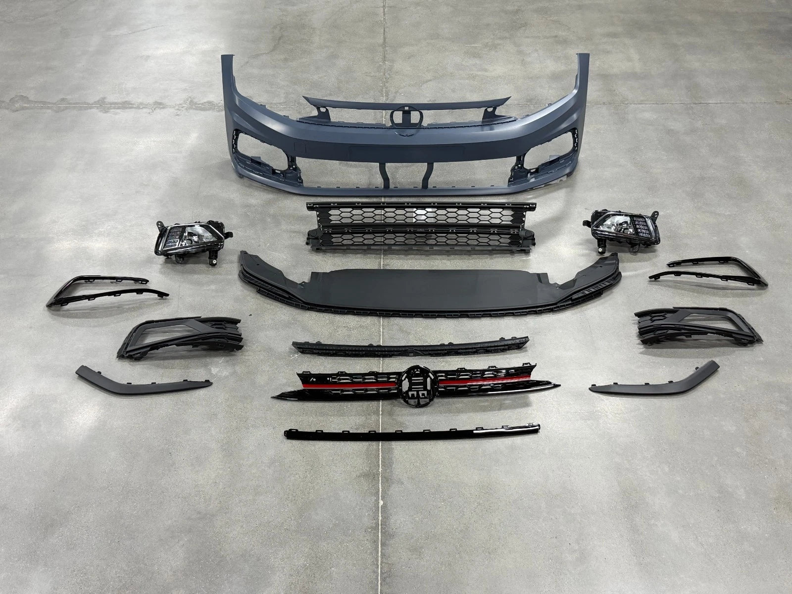 FOR VW VOLKSWAGEN POLO GTI MK8 2018-2022 FRONT BUMPER COMPLETE GRILL & TRIMS