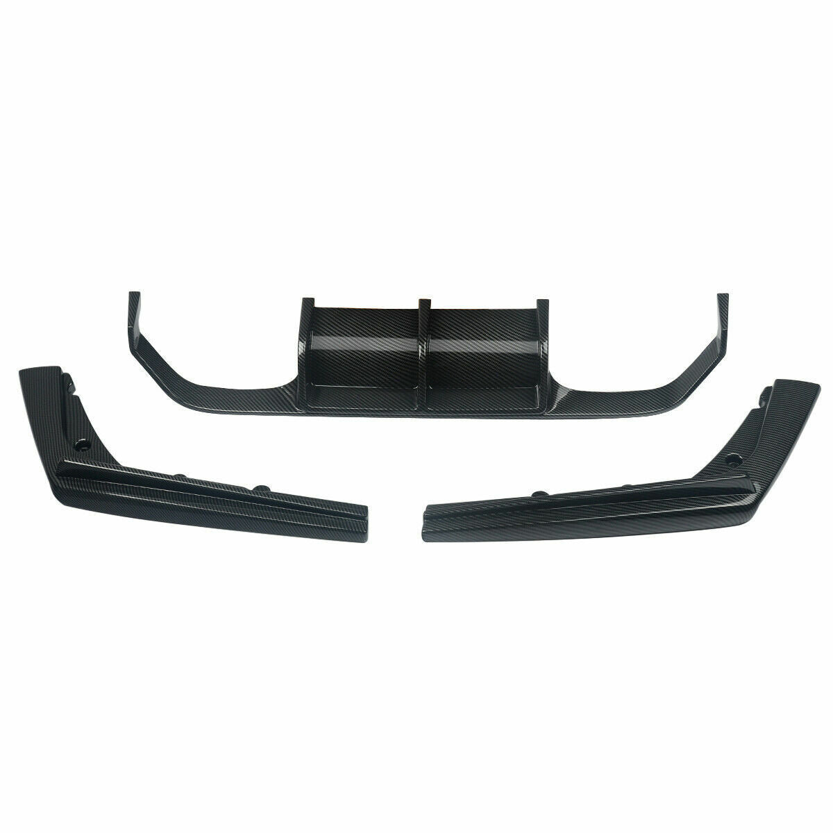 FOR BMW 3 4 SERIES F80 F82 M3 M4 REAR DIFFUSER VALANCE V STYLE CARBON LOOK 13-18