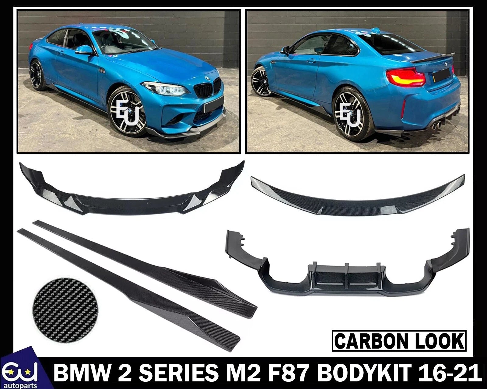 FOR BMW F87 M2 BODY KIT BODYKIT FRONT SPLITTER REAR DIFFUSER SIDE SKIRT SPOILER