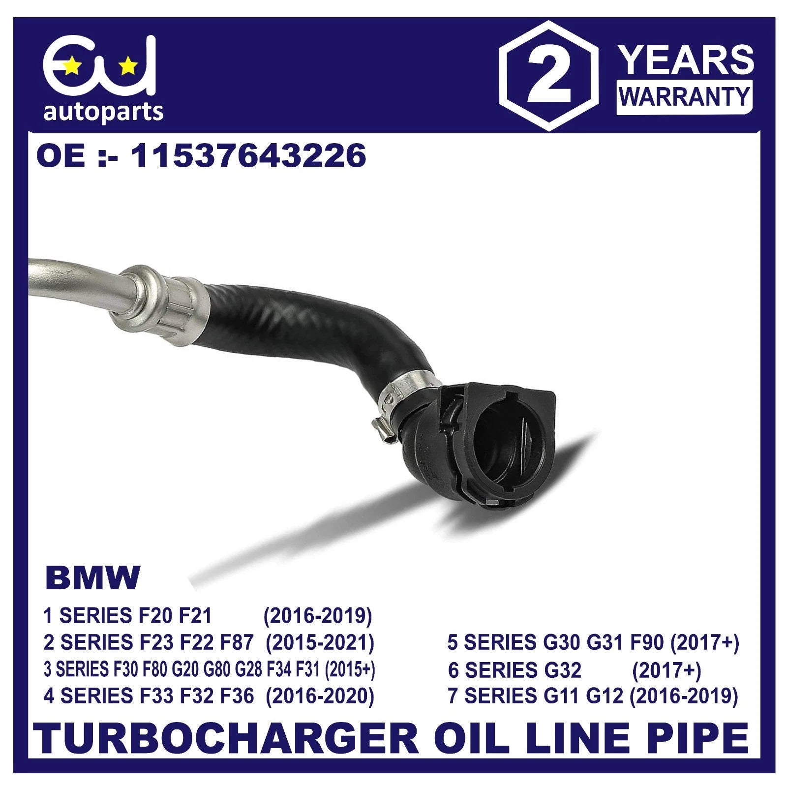 TURBOCHARGER OIL LINE FOR BMW 1 2 3 4 5 6 7 SERIES F20 F21 F22 F23 G20 F31 G30