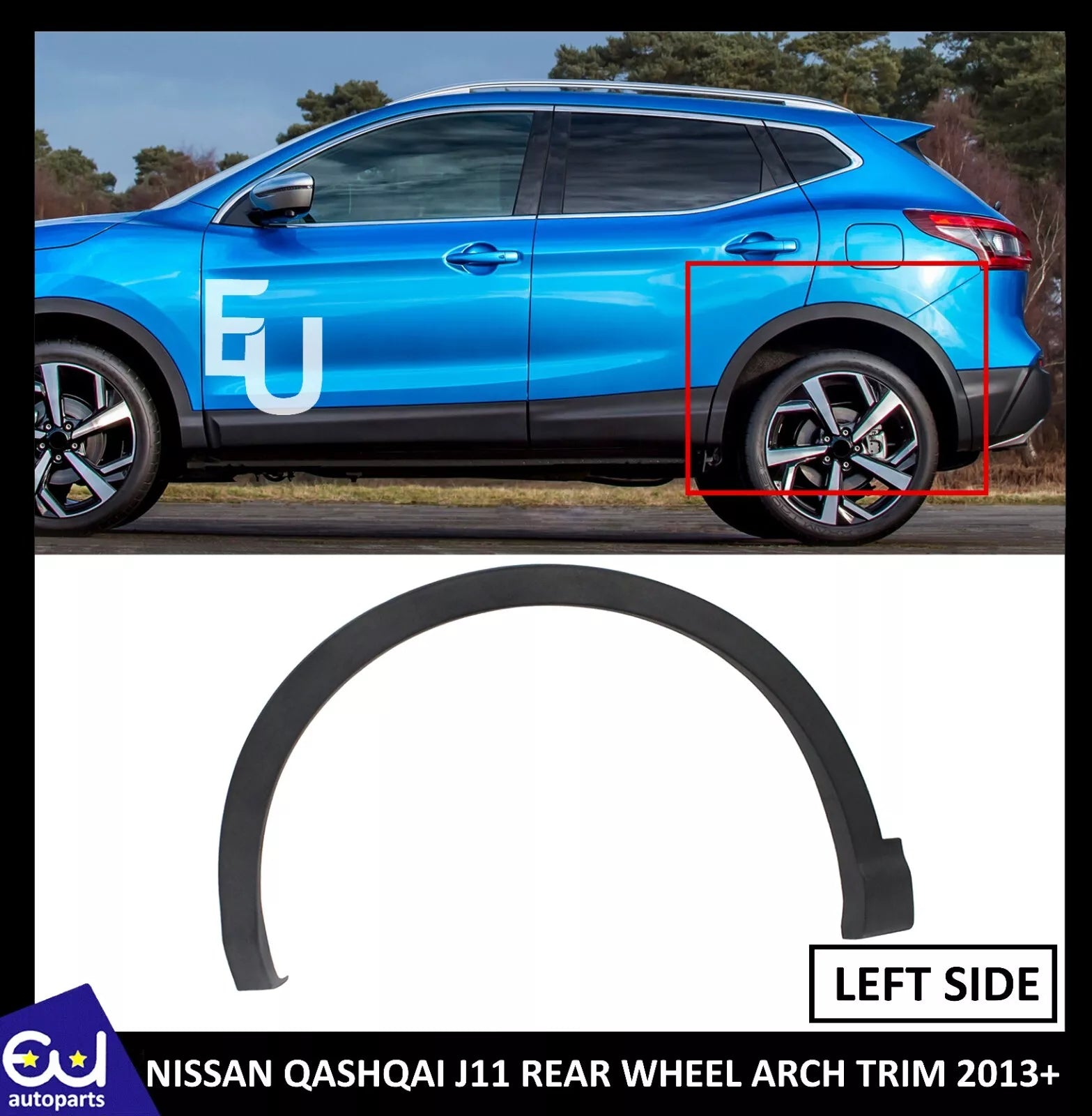 FOR NISSAN QASHQAI J11 REAR LEFT WING WHEEL ARCH TRIM PASSENGER SIDE 2013-ON