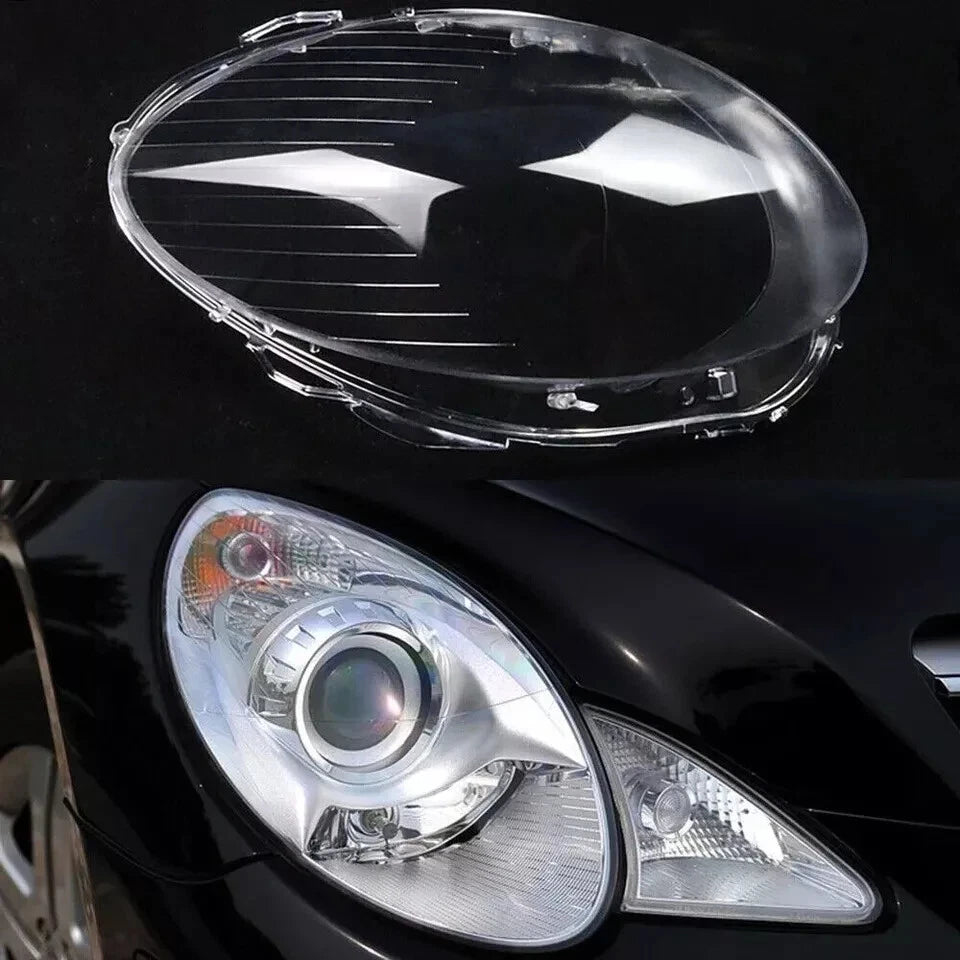 FOR MERCEDES R CLASS W251 2006-2009 PAIR RIGHT LEFT FRONT HEADLIGHT LENS COVER