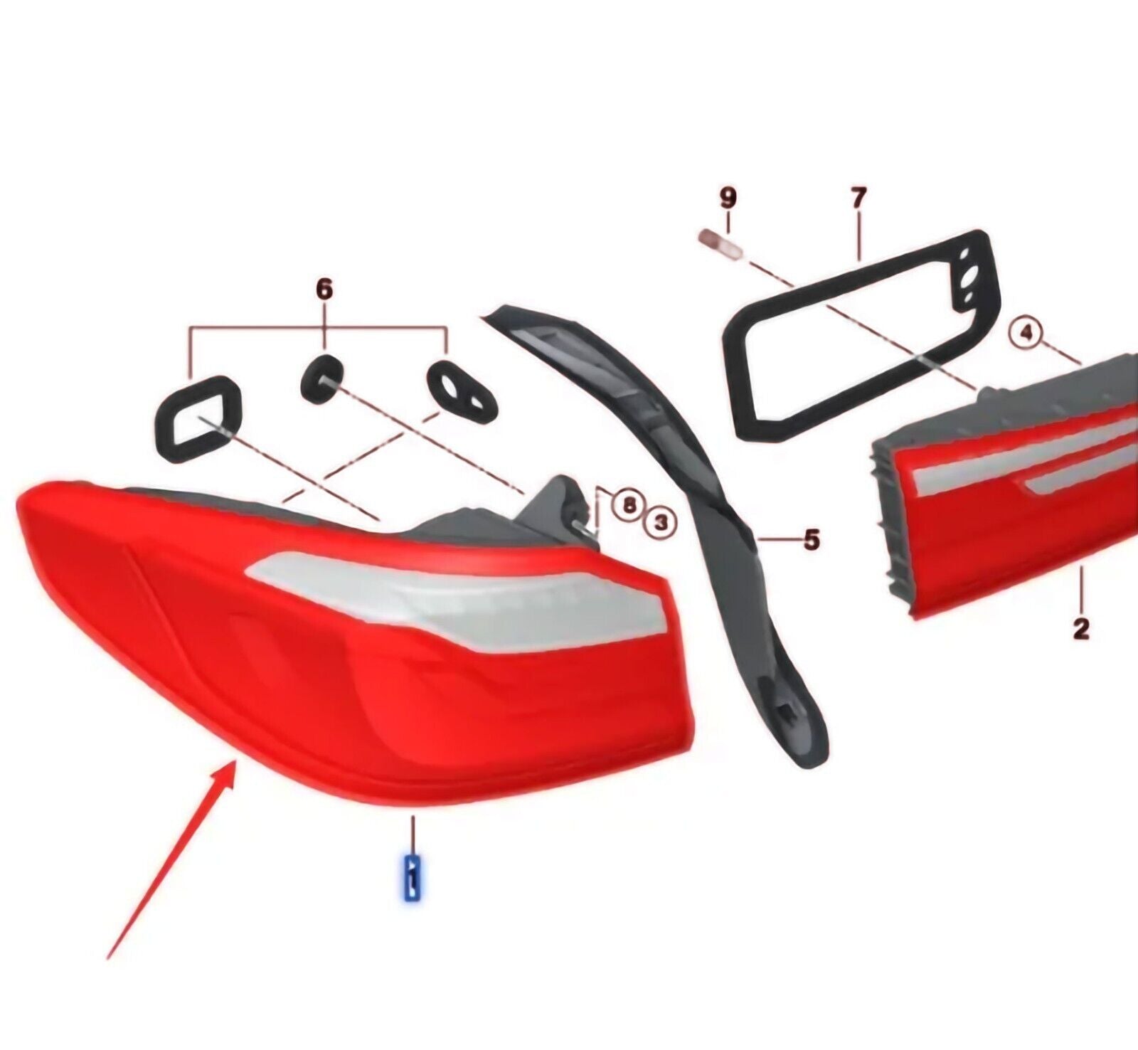 FOR BMW 5 SERIES G30 G38 F90 LED OUTER REAR TAIL LIGHT LAMP PASSENGER LEFT SIDE