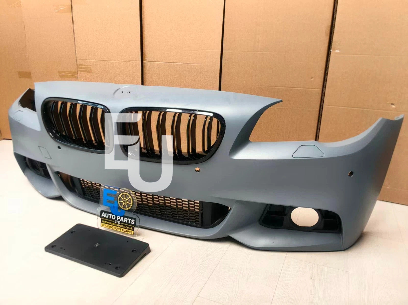 FRONT BUMPER FOR BMW 5 SERIES F10 F11 M-SPORT 2013-17 PRIMED PDC & WASHER HOLES