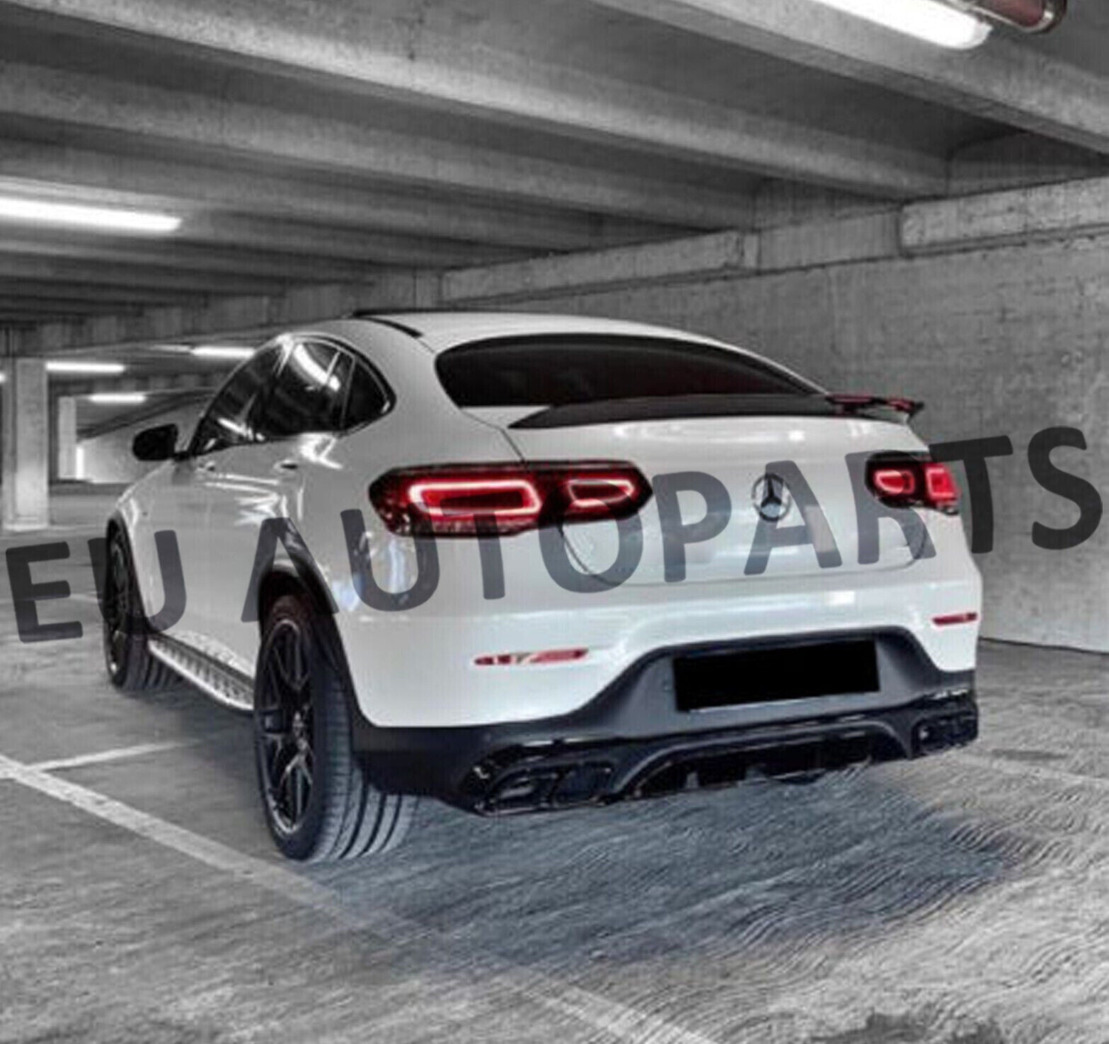 REAR TRUNK BOOT SPOILER C63 STYLE LIP FOR MERCEDES GLC C253 COUPE GLOSS BLACK