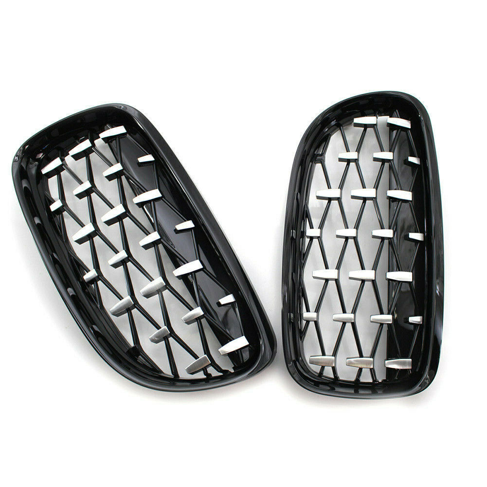 FOR BMW 3 SERIES E90 E91 SEDAN DIAMOND FRONT KIDNEY GRILL GRILLE FACELIFT 09-12