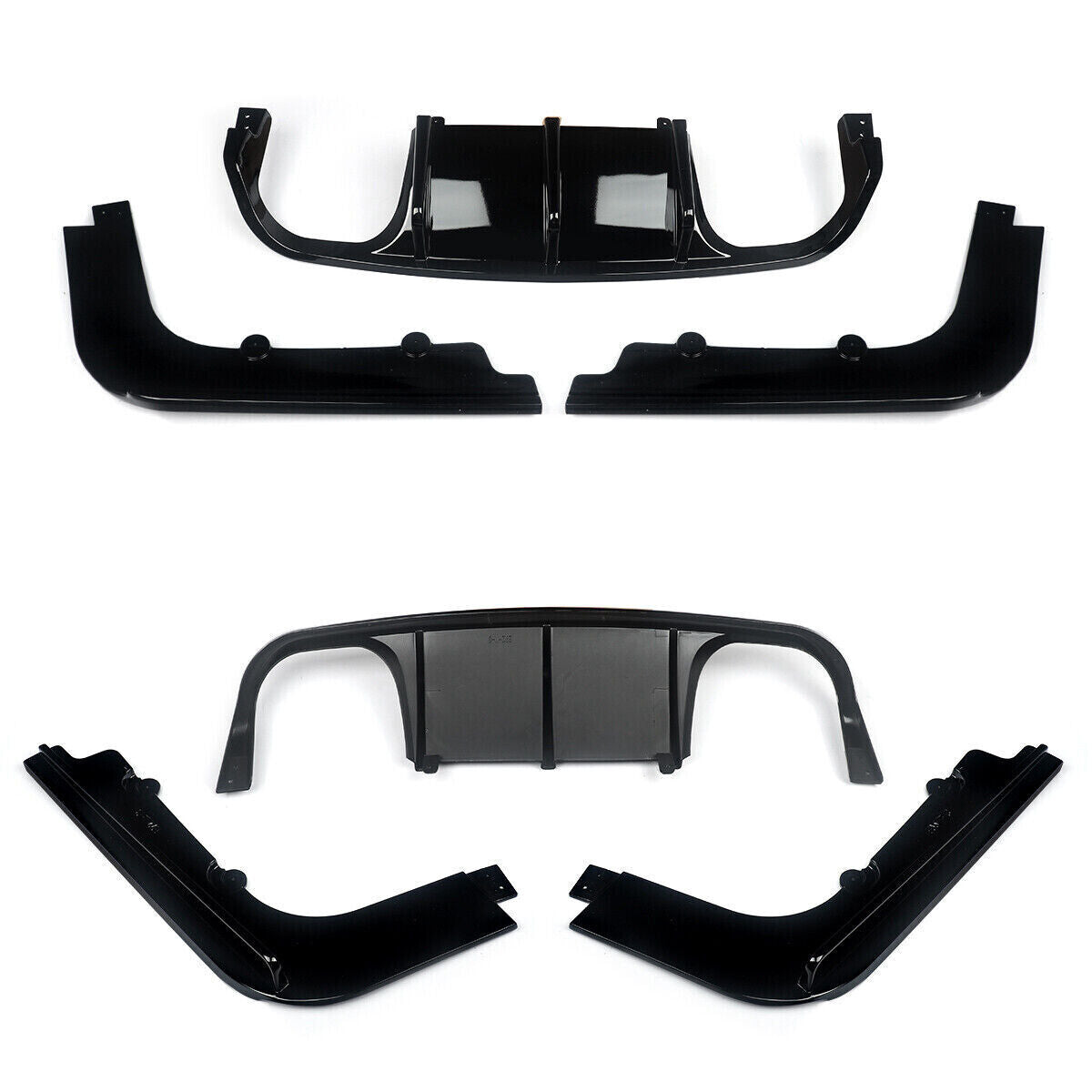 FOR BMW 3 SERIES E92 E93 M3 V STYLE REAR BUMPER DIFFUSER LIP GLOSS BLACK 8-13